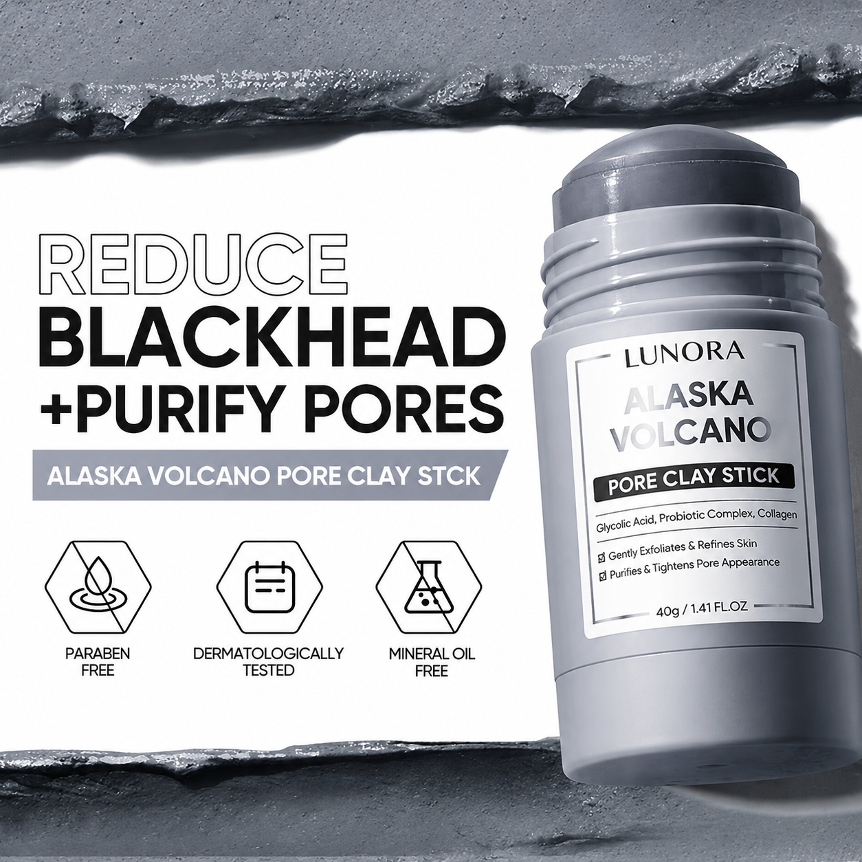 Alaska Volcano cleansing Clay Stick