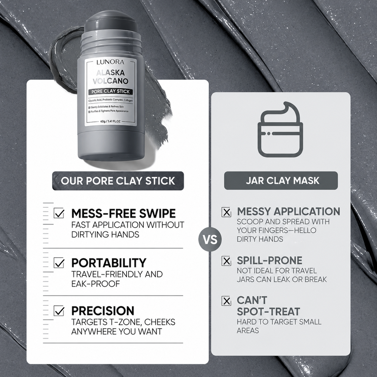 Alaska Volcano cleansing Clay Stick