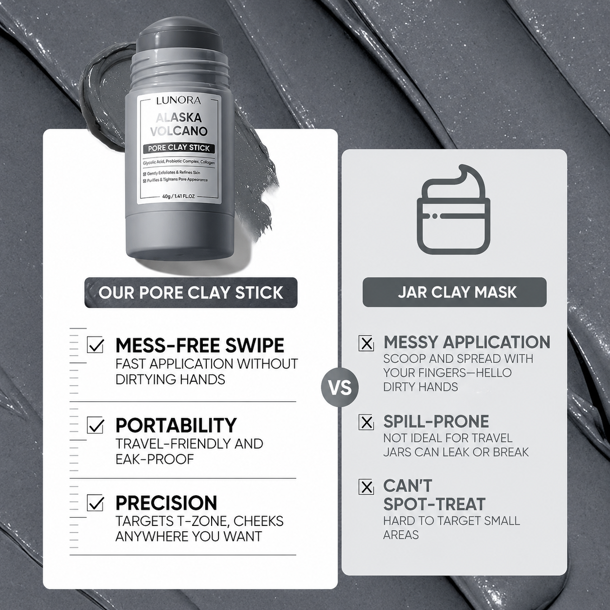 Alaska Volcano cleansing Clay Stick