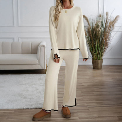 Lunora™ Knit Contrast Sweater Set